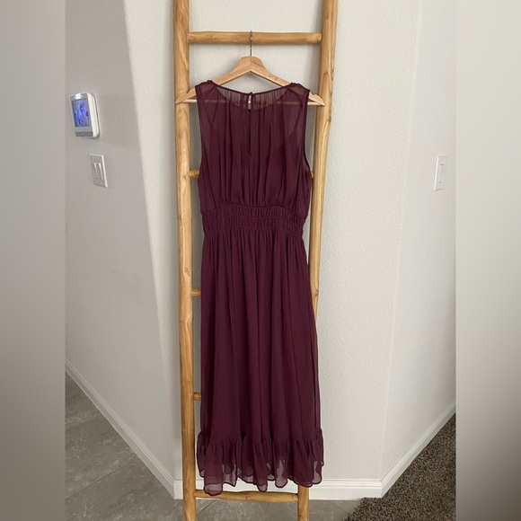 Abercrombie High Neck Midi Dress - Dark Purple / M - Picture 3 of 4